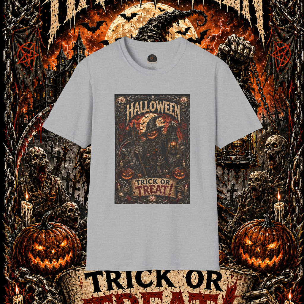 Halloween Trick or Treat T-Shirt — Spooky Vintage Pumpkin Design