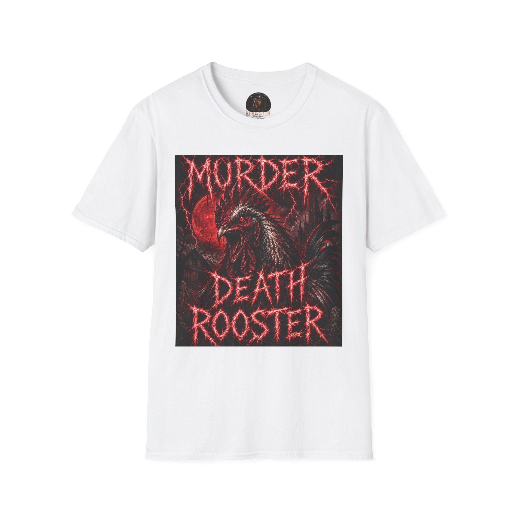 Death Rooster T-Shirt — "MURDER" Horror Graphic Tee
