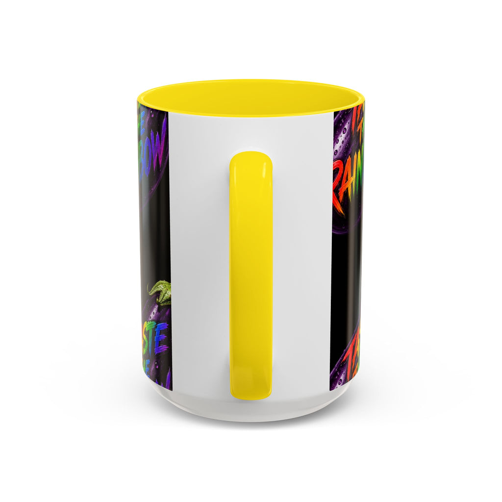 Taste the Rainbow Eggplant Coffee Mug — Pride Rainbow Accent Mug (11/15oz)