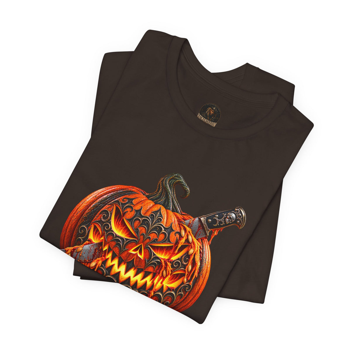 Gothic Carved Pumpkin Unisex Jersey Short Sleeve Tee