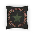 Woven Pillow — "Stay Strong and Soldier On" Star Decorative Throw Pillow