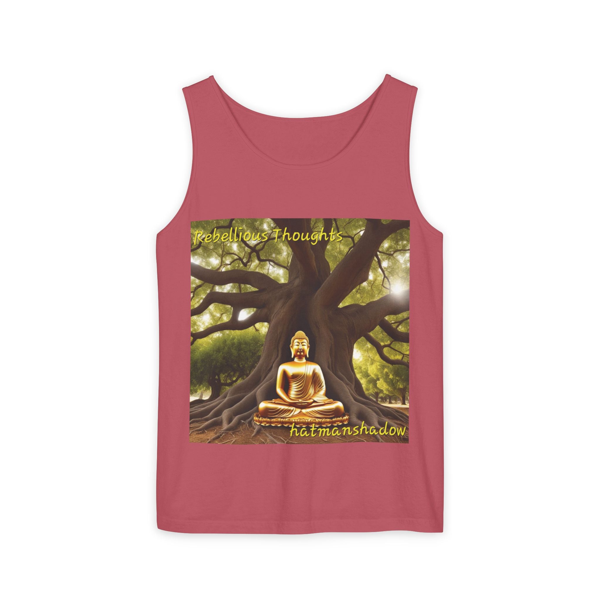 Buddha Under Bodhi Tree Tank Top — 'Be Hellow & Thoughtful' Spiritual Meditation Tee