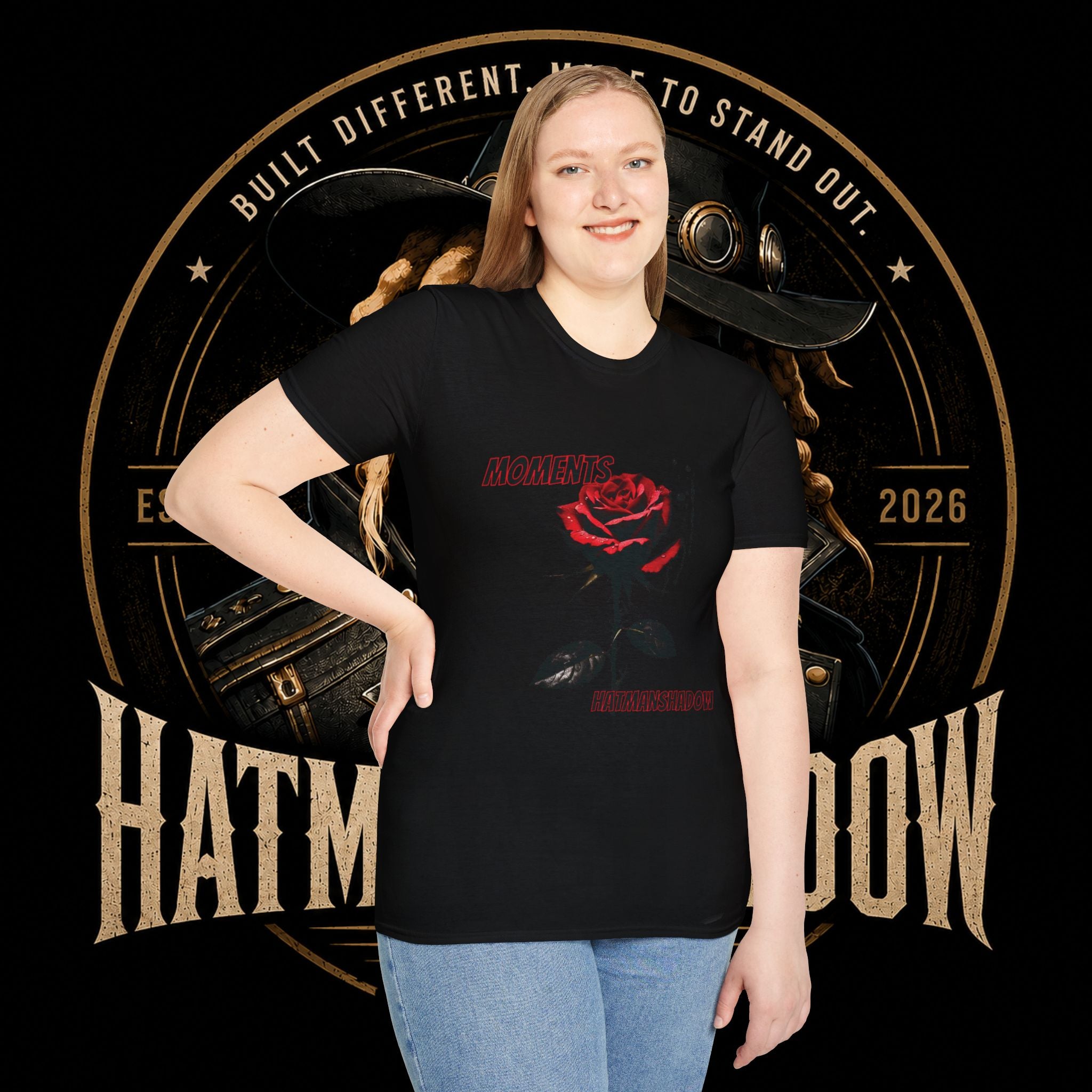 Moments Rose T-Shirt — Red Rose Graphic Tee