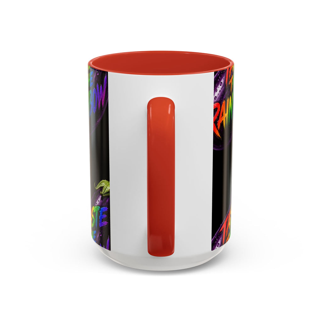 Taste the Rainbow Eggplant Coffee Mug — Pride Rainbow Accent Mug (11/15oz)