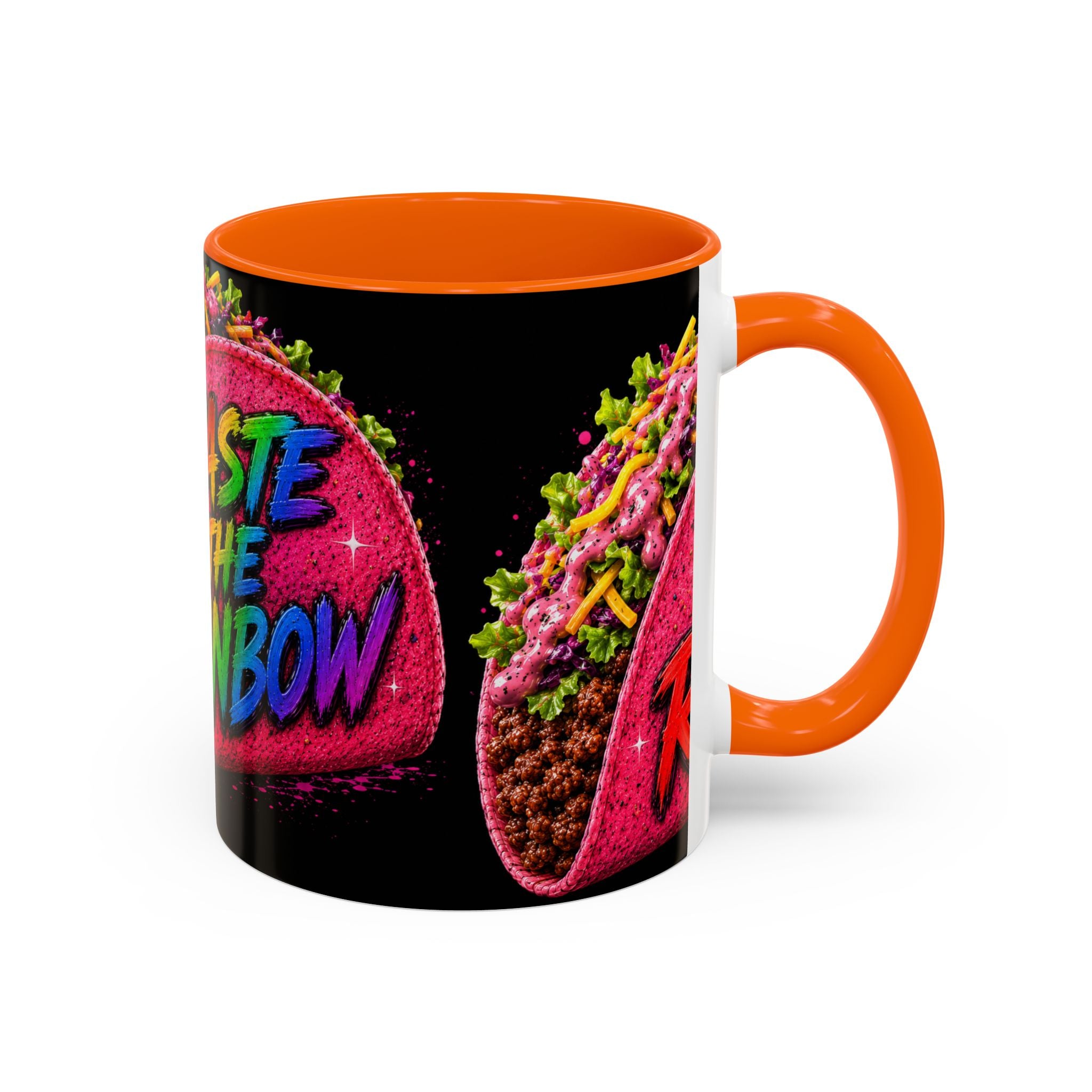 Taste The Rainbow Taco Coffee Mug — Colorful Novelty Accent Mug (11/15oz)