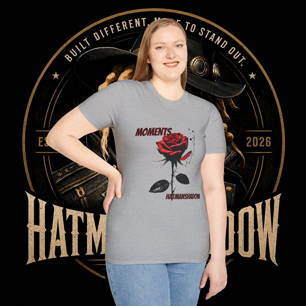 Moments Rose T-Shirt — Red Rose Graphic Tee
