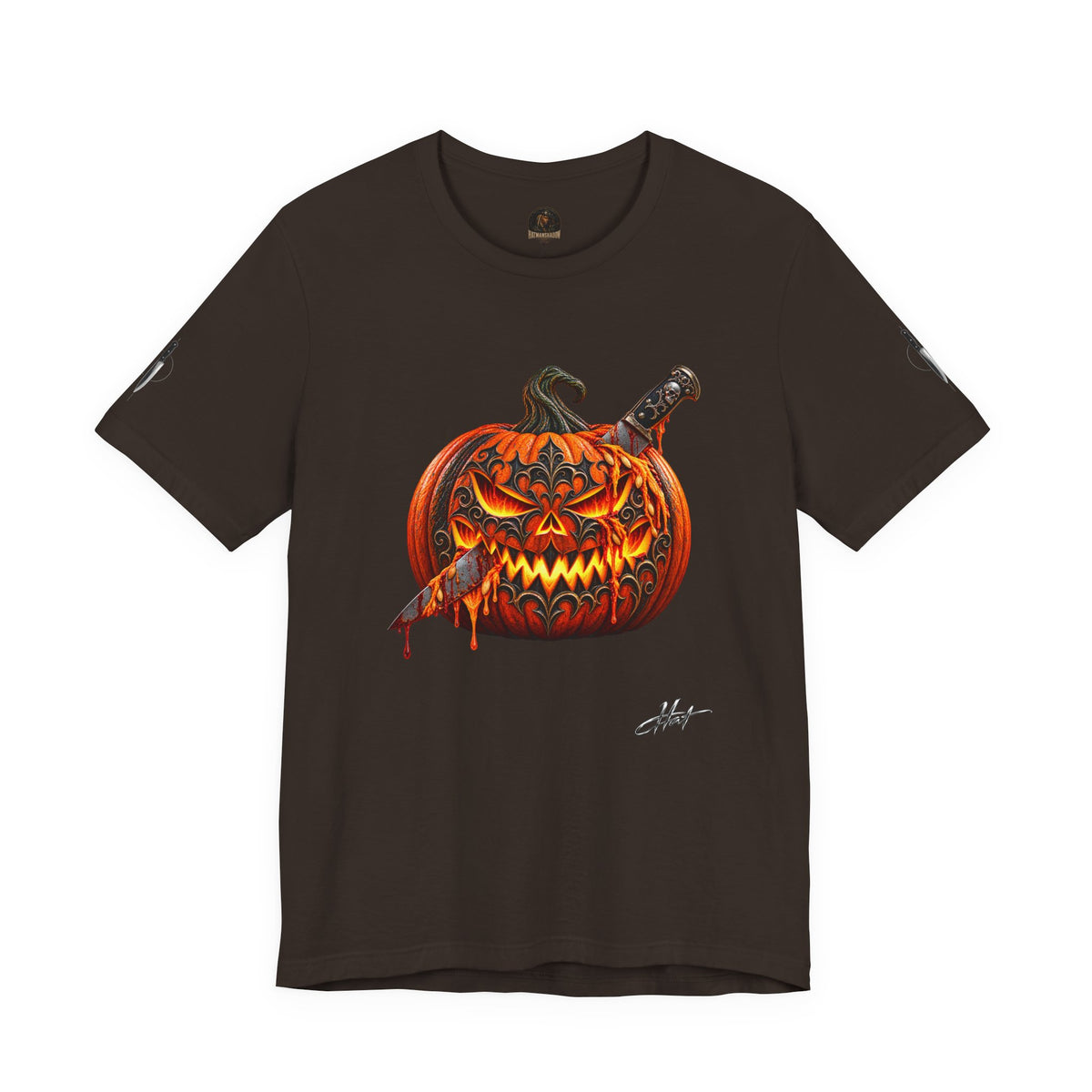 Gothic Carved Pumpkin Unisex Jersey Short Sleeve Tee