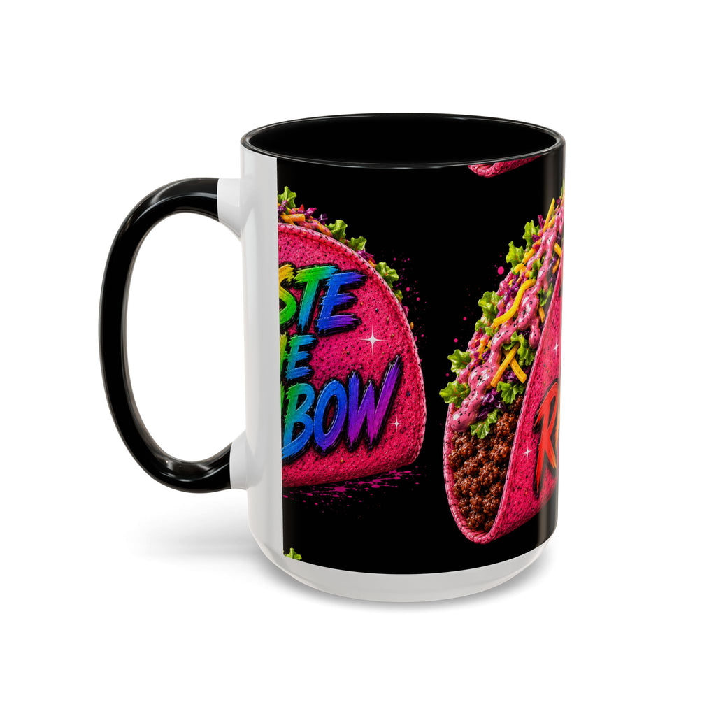 Taste The Rainbow Taco Coffee Mug — Colorful Novelty Accent Mug (11/15oz)