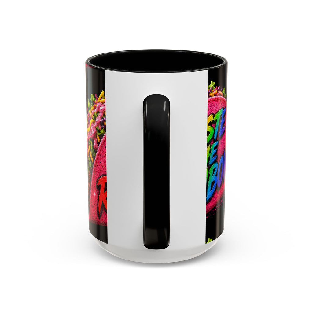 Taste The Rainbow Taco Coffee Mug — Colorful Novelty Accent Mug (11/15oz)