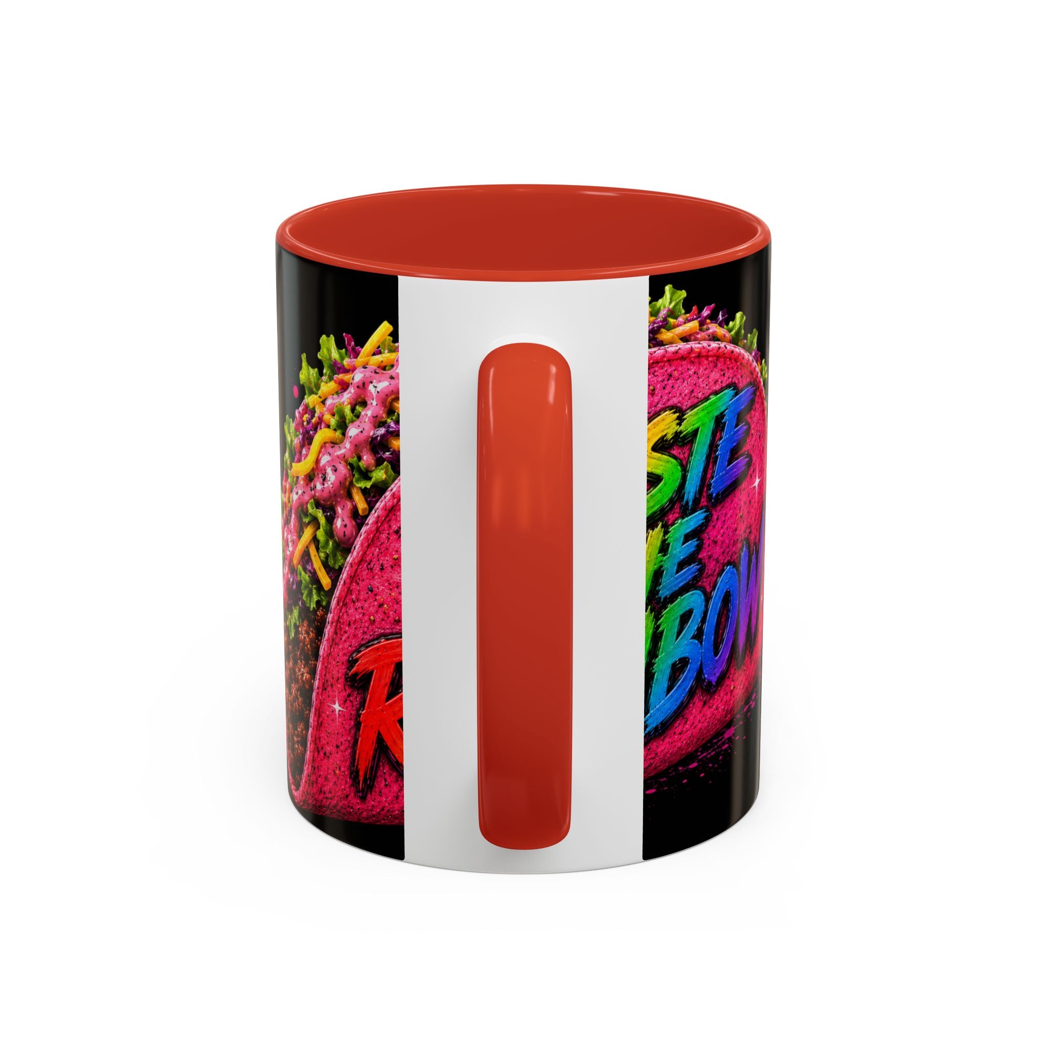 Taste The Rainbow Taco Coffee Mug — Colorful Novelty Accent Mug (11/15oz)