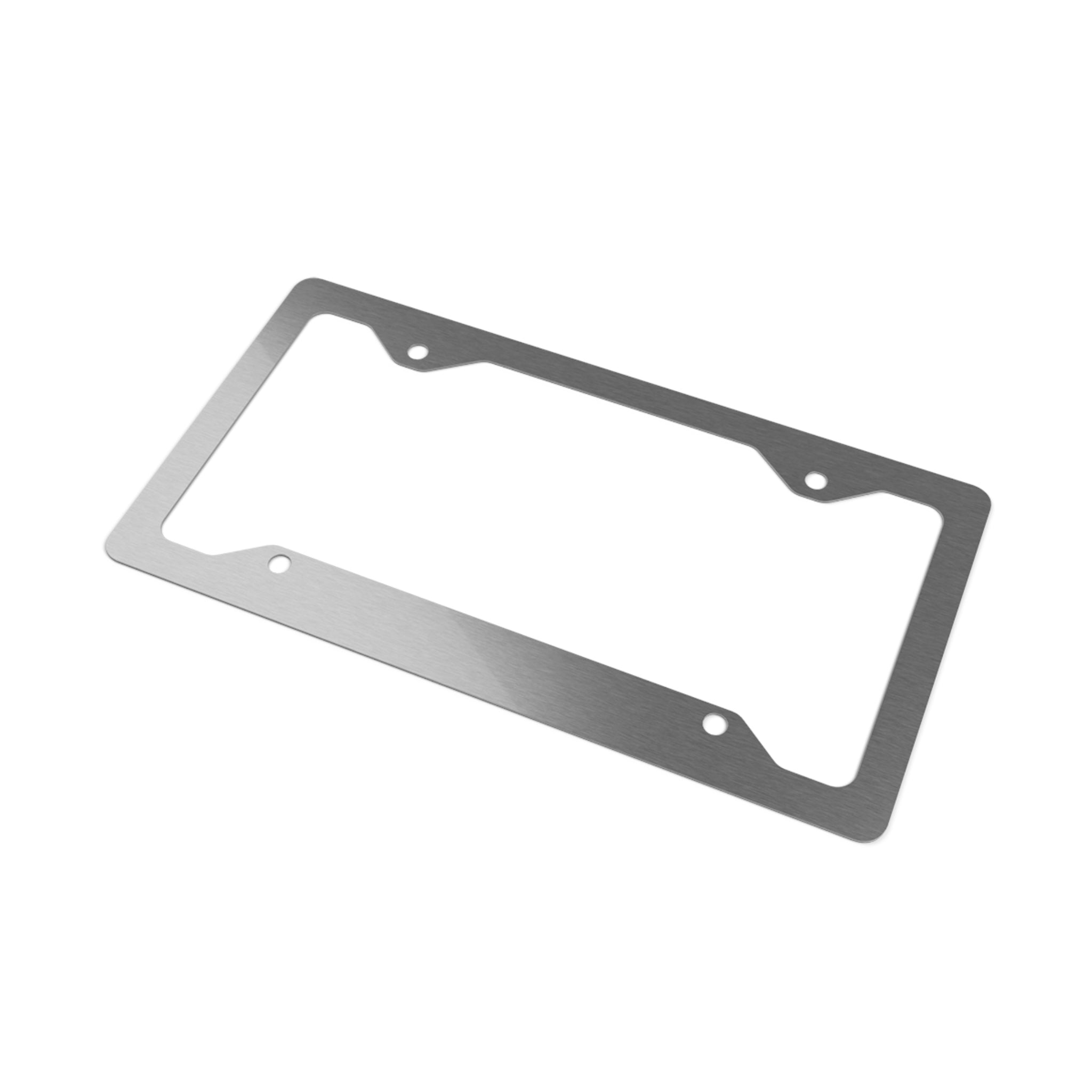 Wanna Play Metal License Plate Frame — Black Horror Car Tag Decor