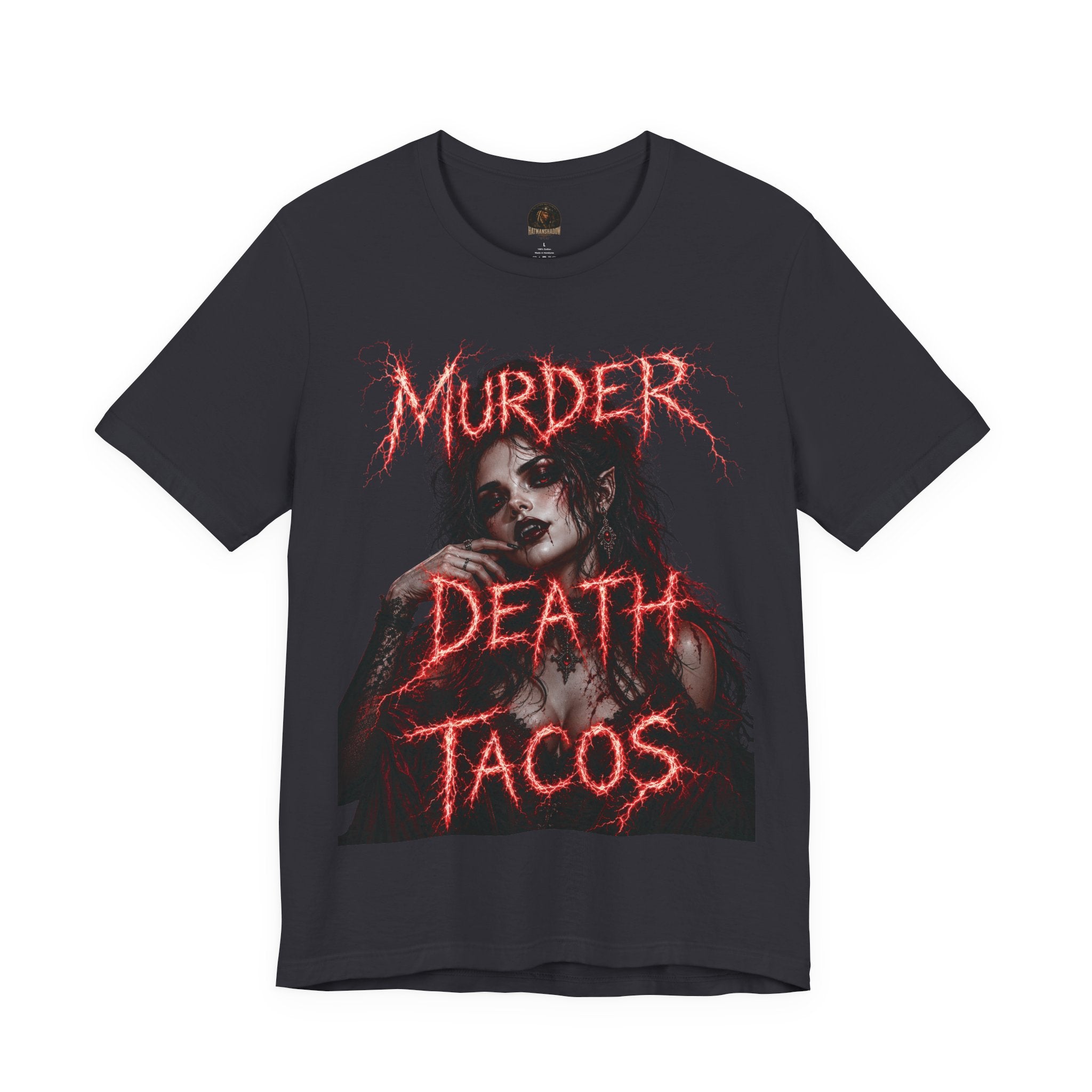 Graphic Tee — "Murder Death Tacos" Gothic Horror Taco Shirt