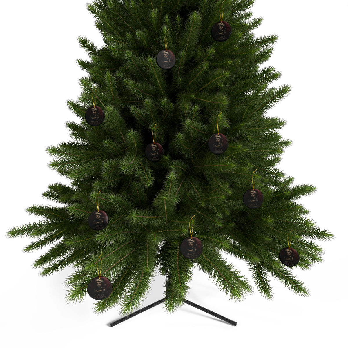 Goth Ceramic Christmas Ornament#2, 2-Side Print, (1pc, 3pcs, 5pcs, 10pcs)