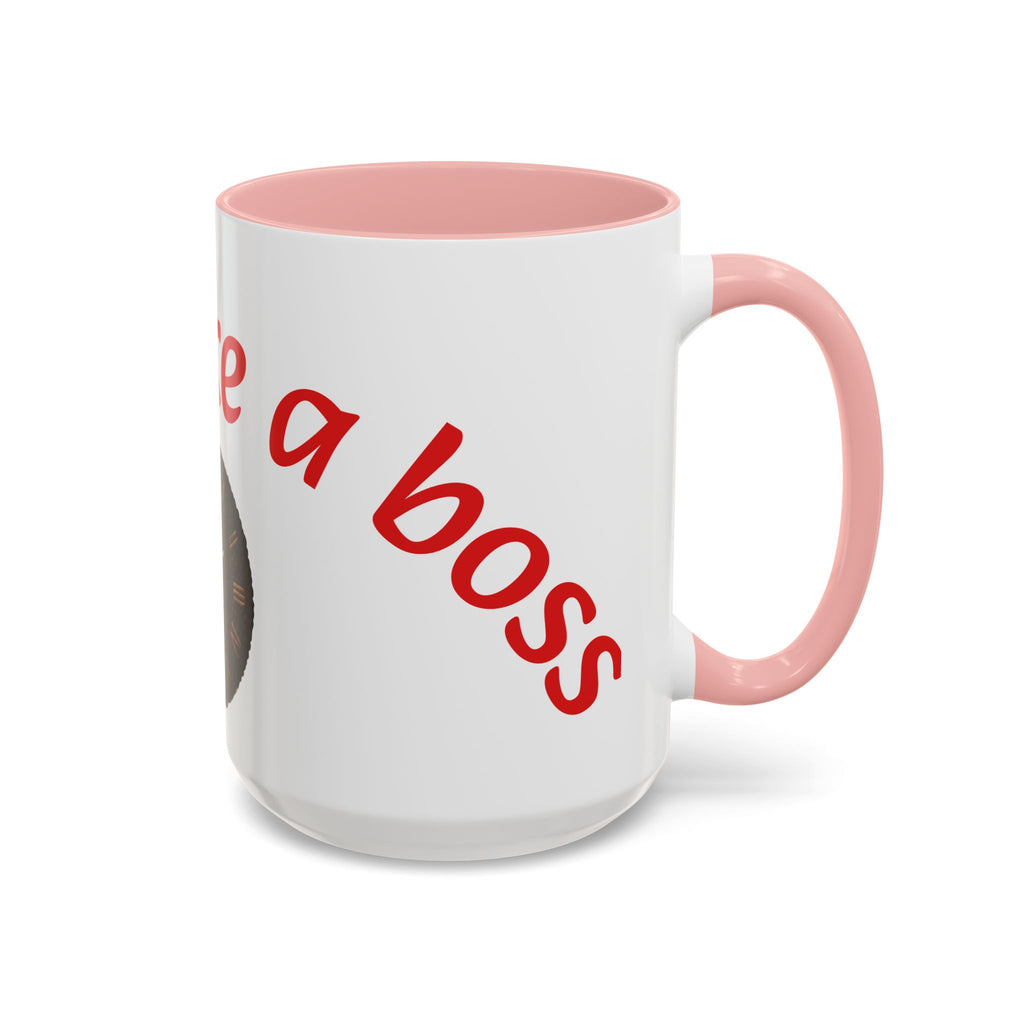 Boss Vibes Accent Coffee Mug — 'Coffee like a boss' Motivational Office Mug (11/15oz)