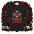 Skull & Roses T-Shirt — "Nothing Lasts Forever" Gothic Graphic Tee