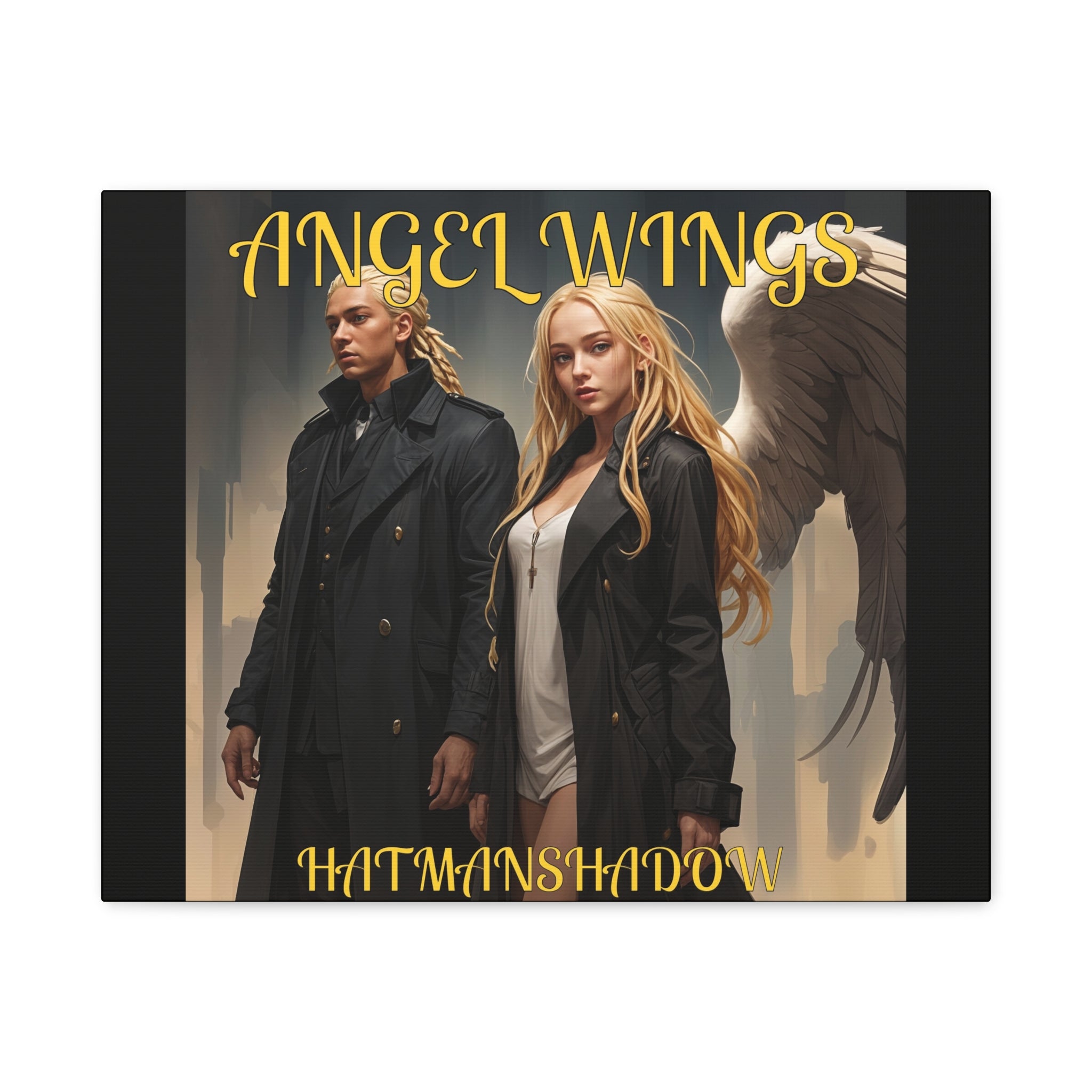 Angelic Duo Matte Stretched Canvas Wall Art