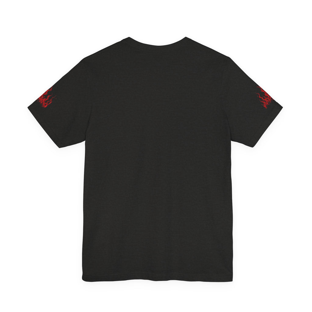 Work-Life Balance Calendar T-Shirt — Horror Skull Flames Graphic Tee