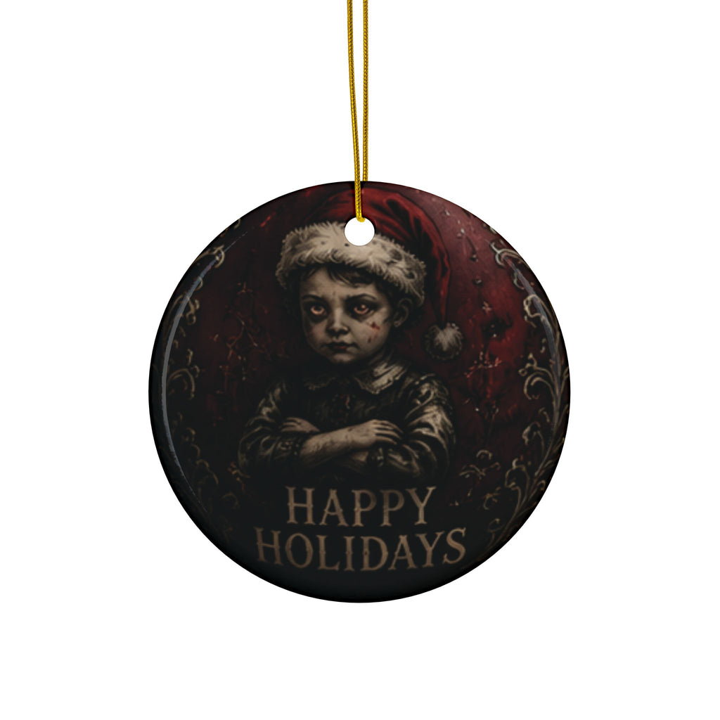Goth Ceramic Christmas Ornament#2, 2-Side Print, (1pc, 3pcs, 5pcs, 10pcs)