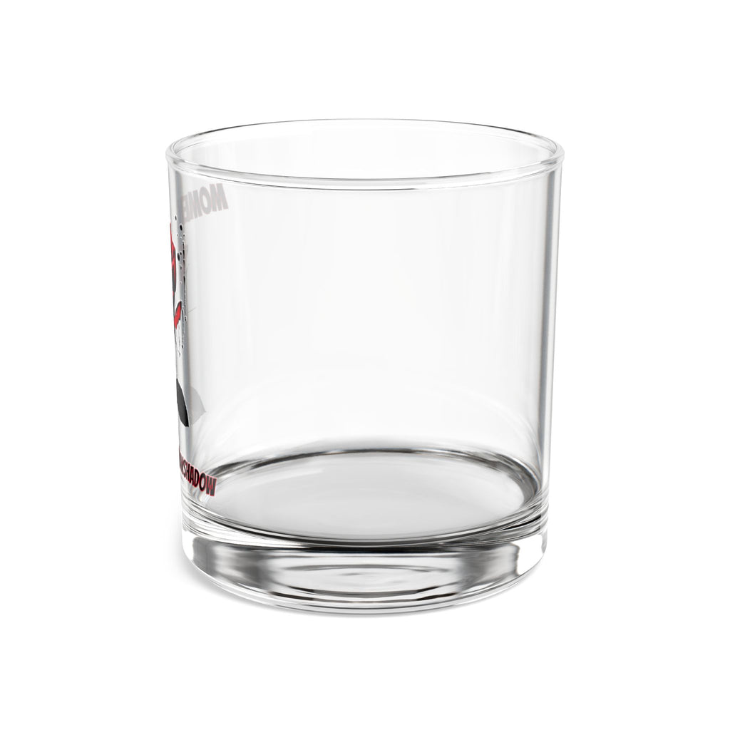 Moments Red Rose Rocks Glass — 10oz Whiskey Tumbler with 'MOMENTS' Design