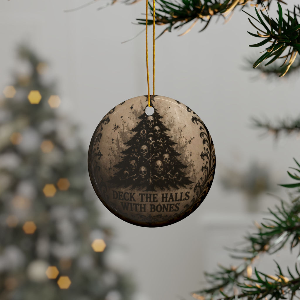 Goth Ceramic Collectable Christmas Ornaments, 2-Side Print, (1pc, 3pcs, 5pcs, 10pcs)