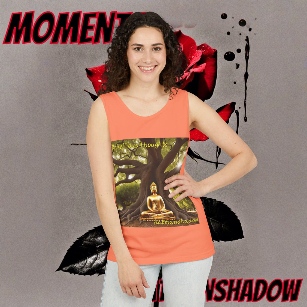 Buddha Under Bodhi Tree Tank Top — 'Be Hellow & Thoughtful' Spiritual Meditation Tee