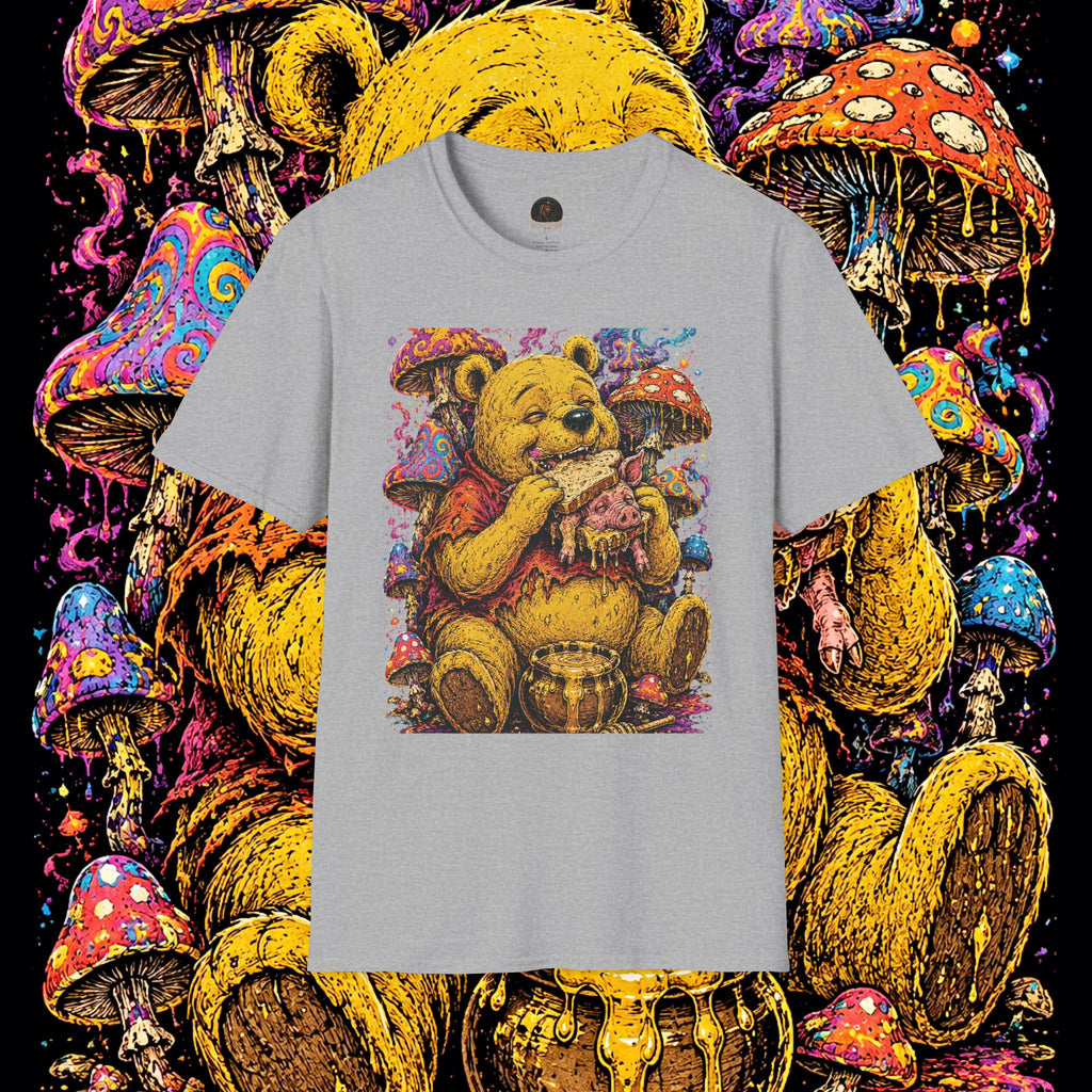 Psychedelic Bear Eating Honey T-Shirt