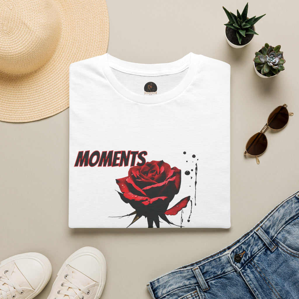 Moments Rose T-Shirt — Red Rose Graphic Tee