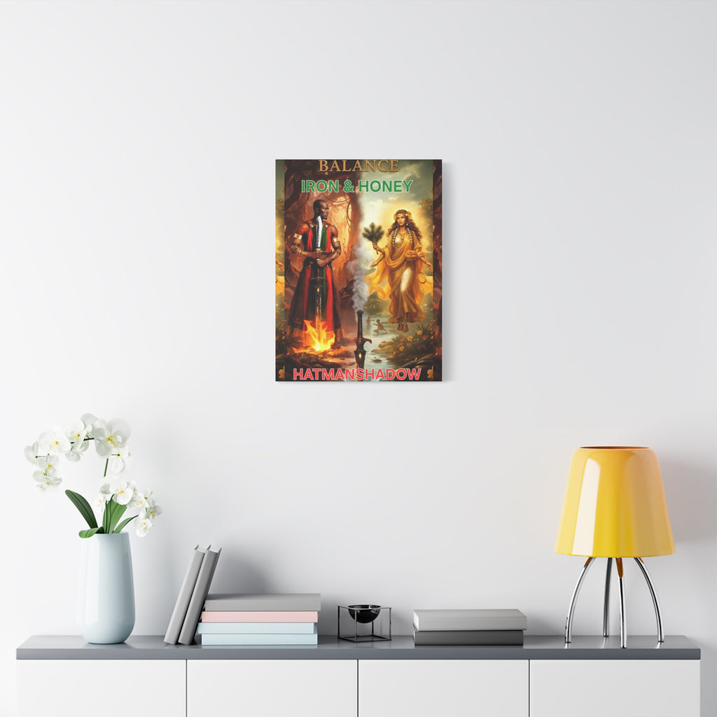 Mythic Deities Matte Stretched Canvas Art — Warrior and Goddess Orisha Wall Decor