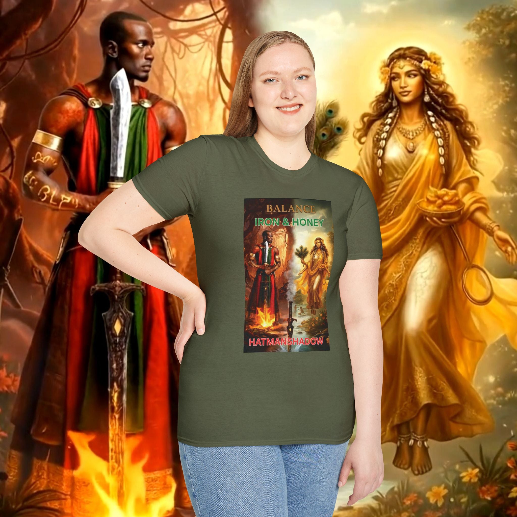T-Shirt — 'Balance from a Honey' Spiritual Art Graphic Tee