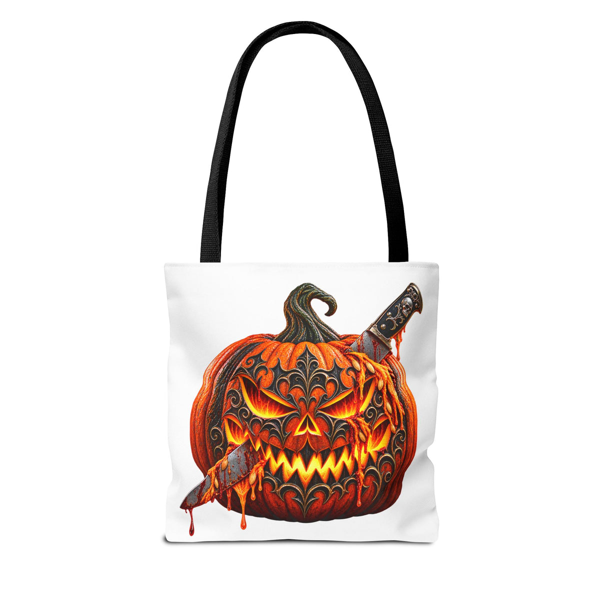 Gothic Carved Pumpkin Tote Bag (AOP)