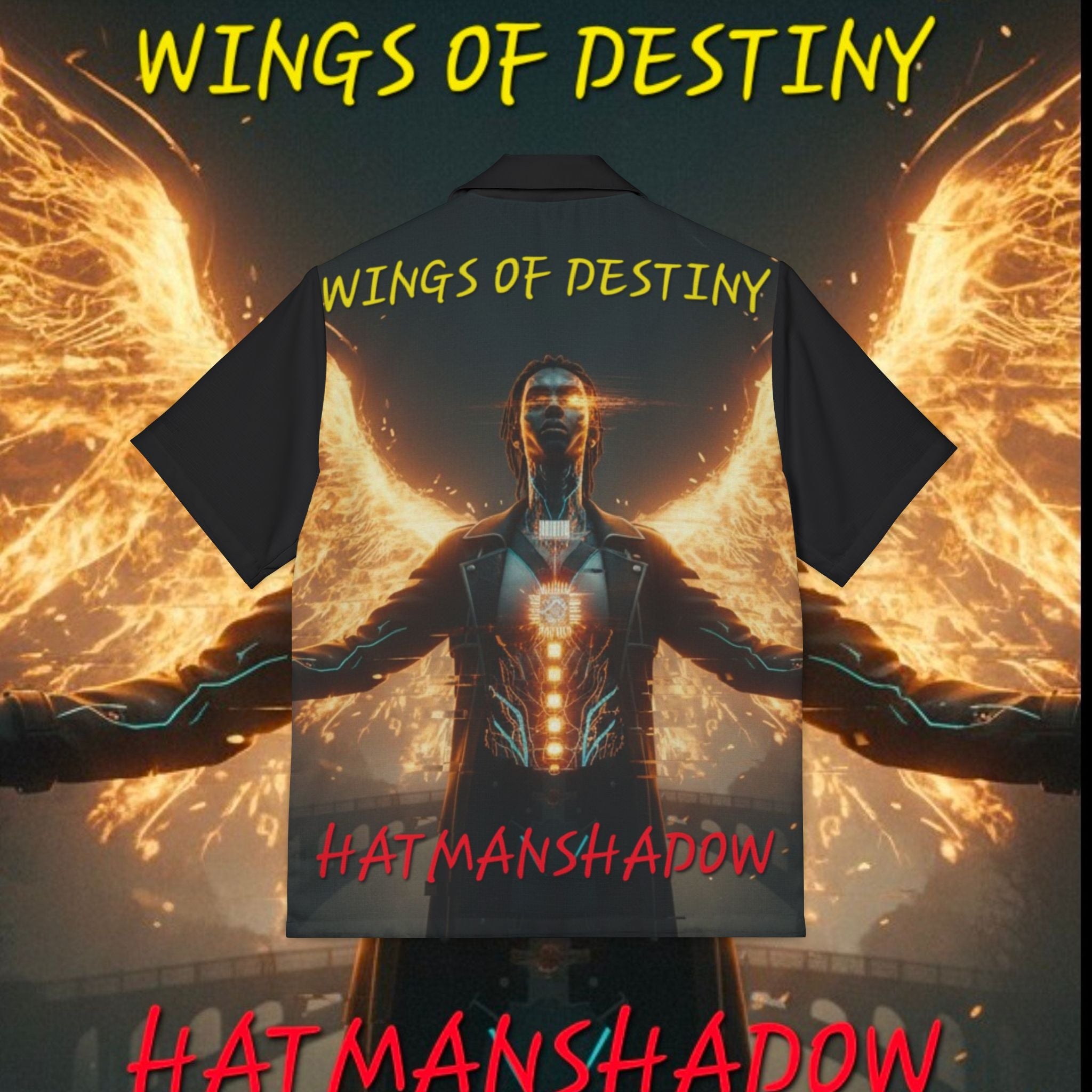 Wings of Destiny Hawaiian Camp Shirt — Fiery Angel Graphic AOP