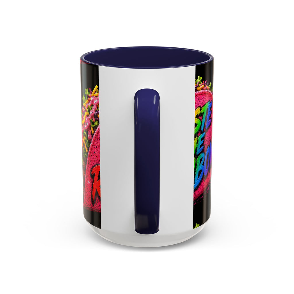 Taste The Rainbow Taco Coffee Mug — Colorful Novelty Accent Mug (11/15oz)