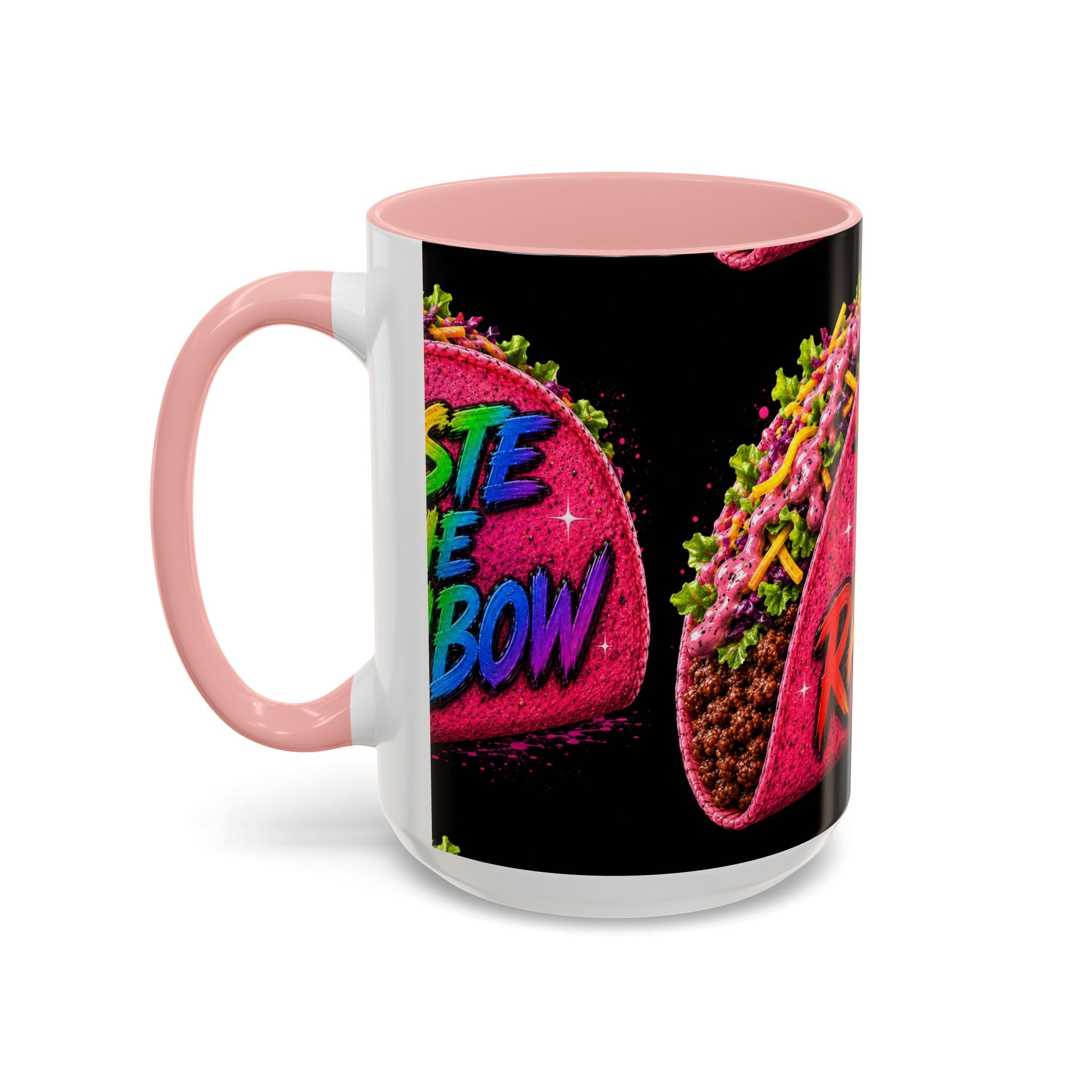 Taste The Rainbow Taco Coffee Mug — Colorful Novelty Accent Mug (11/15oz)