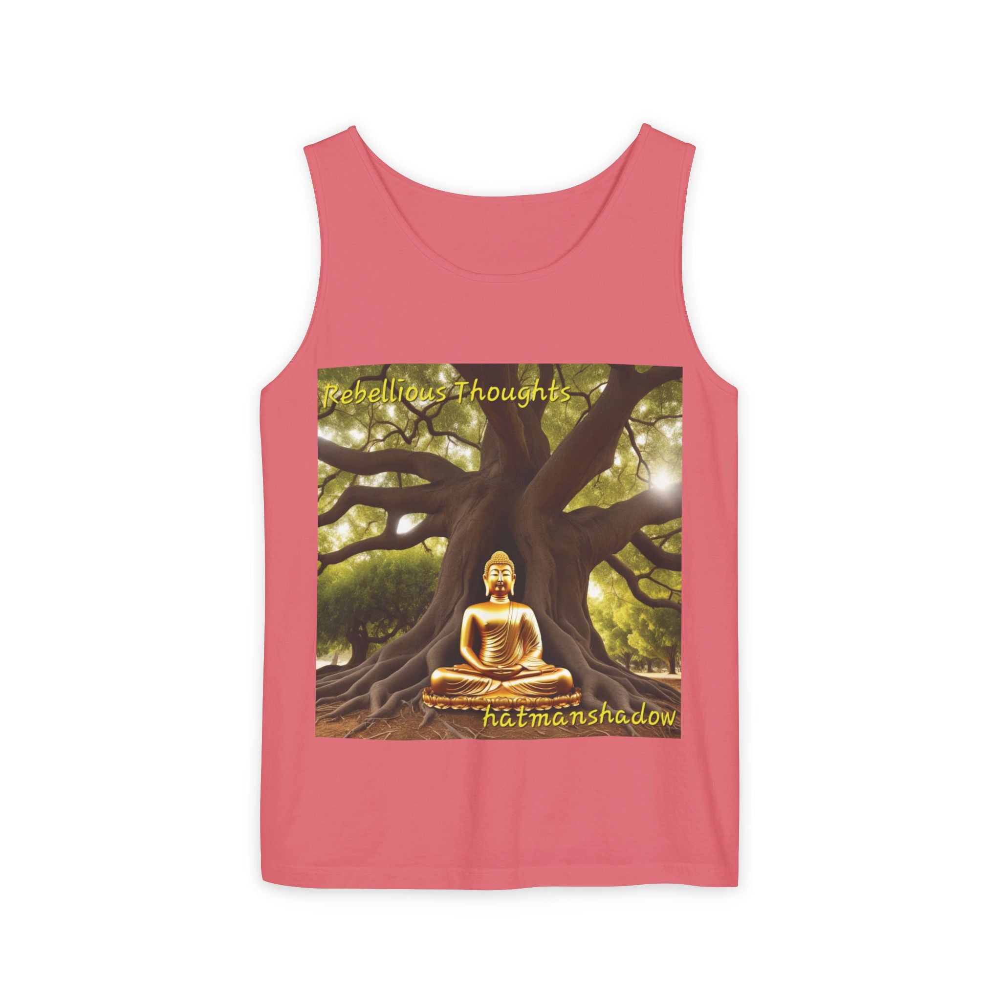 Buddha Under Bodhi Tree Tank Top — 'Be Hellow & Thoughtful' Spiritual Meditation Tee
