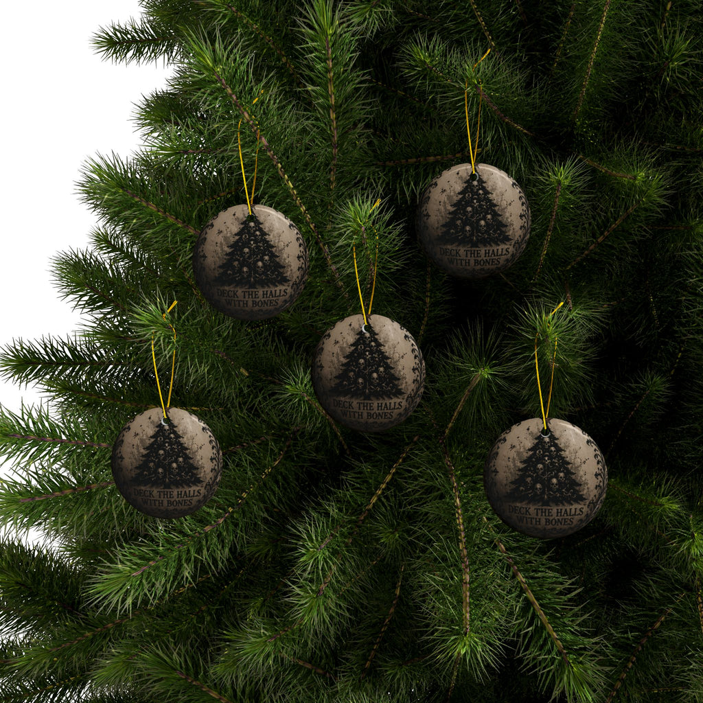 Goth Ceramic Collectable Christmas Ornaments, 2-Side Print, (1pc, 3pcs, 5pcs, 10pcs)