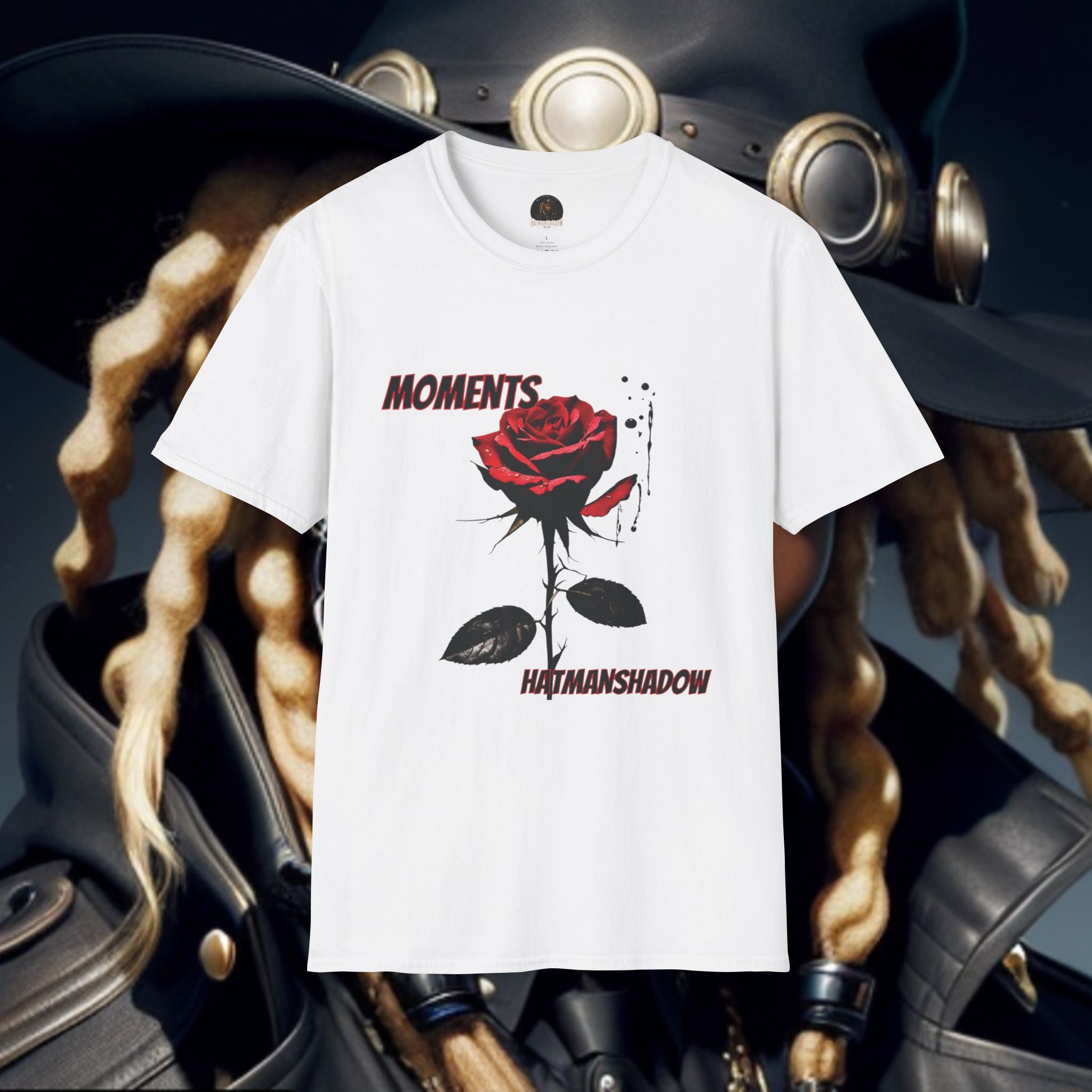 Moments Rose T-Shirt — Red Rose Graphic Tee