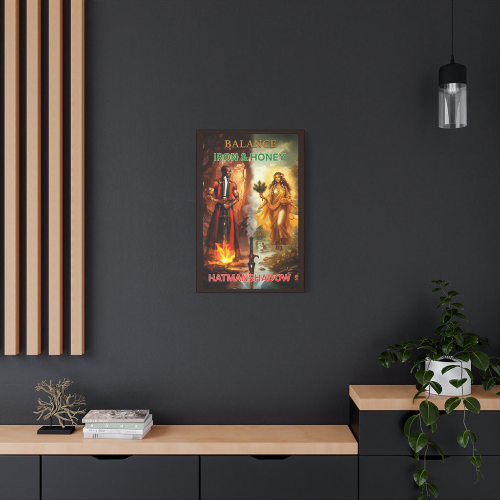 Mythic Deities Matte Stretched Canvas Art — Warrior and Goddess Orisha Wall Decor