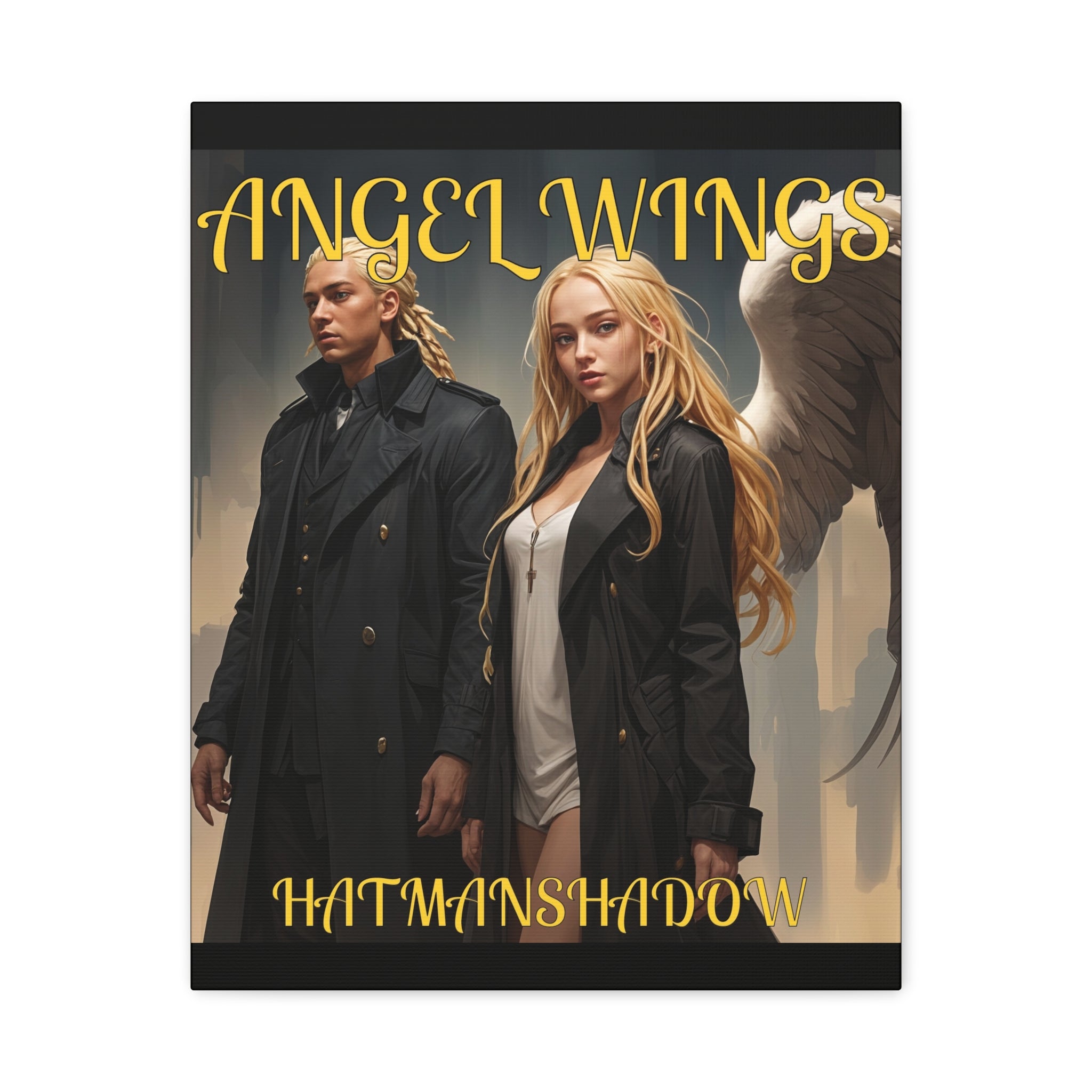 Angelic Duo Matte Stretched Canvas Wall Art