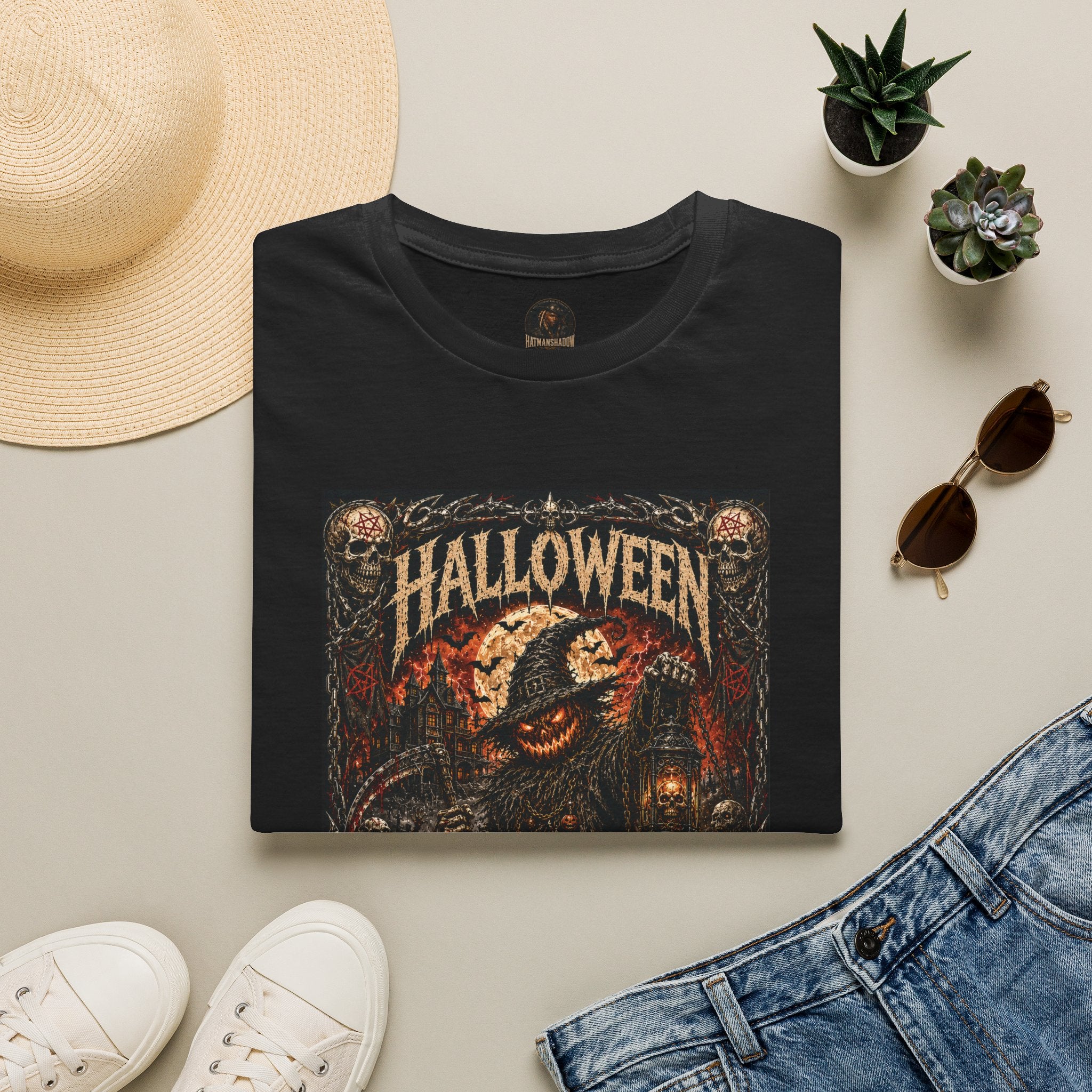 Halloween Trick or Treat T-Shirt — Spooky Vintage Pumpkin Design