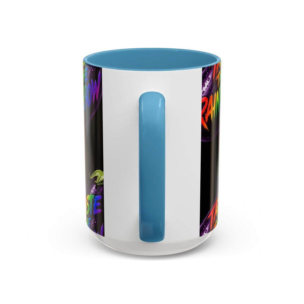 Taste the Rainbow Eggplant Coffee Mug — Pride Rainbow Accent Mug (11/15oz)