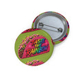 Taste the Rainbow Taco Pin Button — Colorful Retro Foodie Enamel-Look Badge