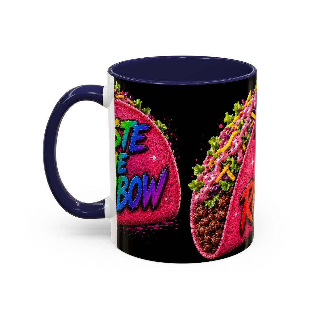 Taste The Rainbow Taco Coffee Mug — Colorful Novelty Accent Mug (11/15oz)