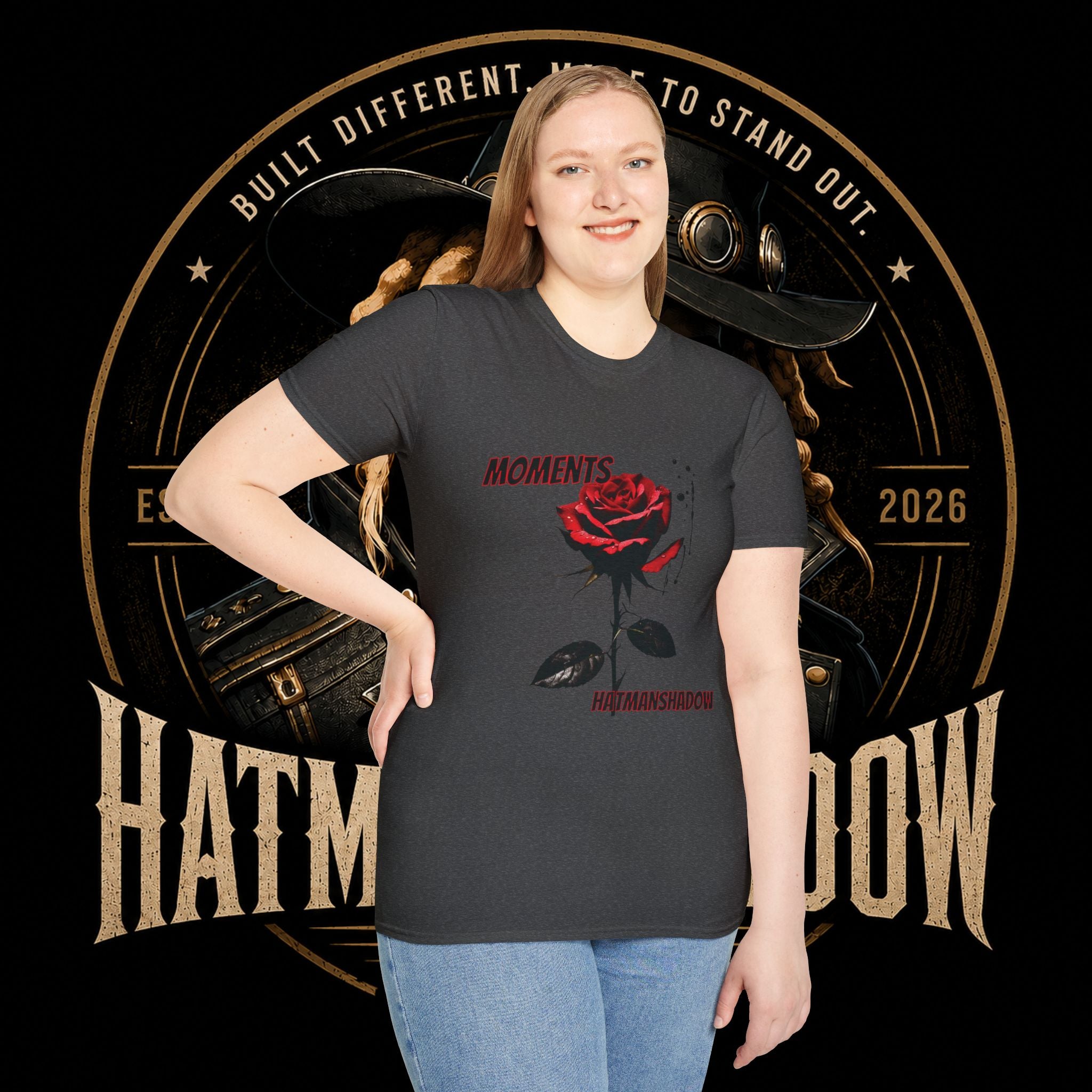 Moments Rose T-Shirt — Red Rose Graphic Tee
