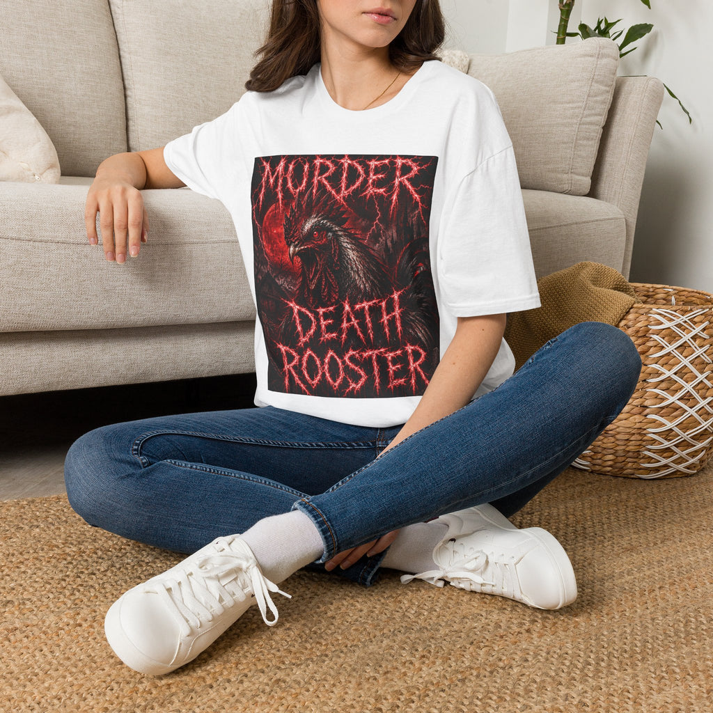 Death Rooster T-Shirt — "MURDER" Horror Graphic Tee