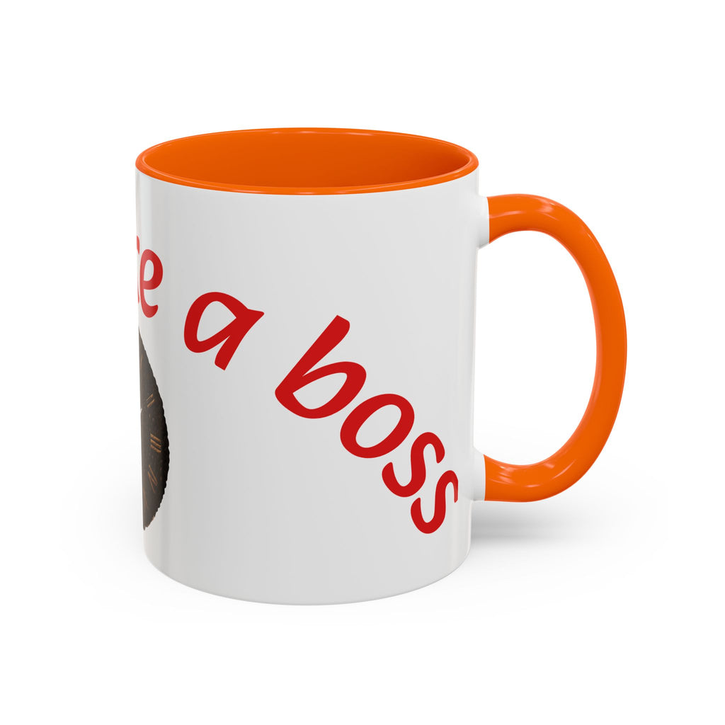 Boss Vibes Accent Coffee Mug — 'Coffee like a boss' Motivational Office Mug (11/15oz)