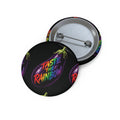 Taste the Rainbow Pin Button — Colorful Eggplant Rainbow Badge