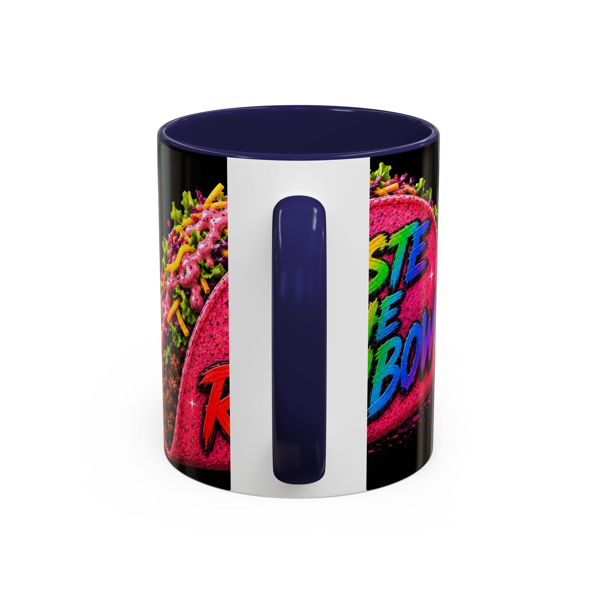 Taste The Rainbow Taco Coffee Mug — Colorful Novelty Accent Mug (11/15oz)