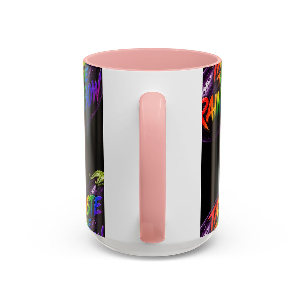 Taste the Rainbow Eggplant Coffee Mug — Pride Rainbow Accent Mug (11/15oz)