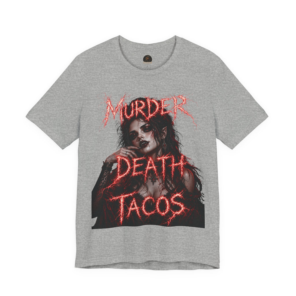 Graphic Tee — "Murder Death Tacos" Gothic Horror Taco Shirt