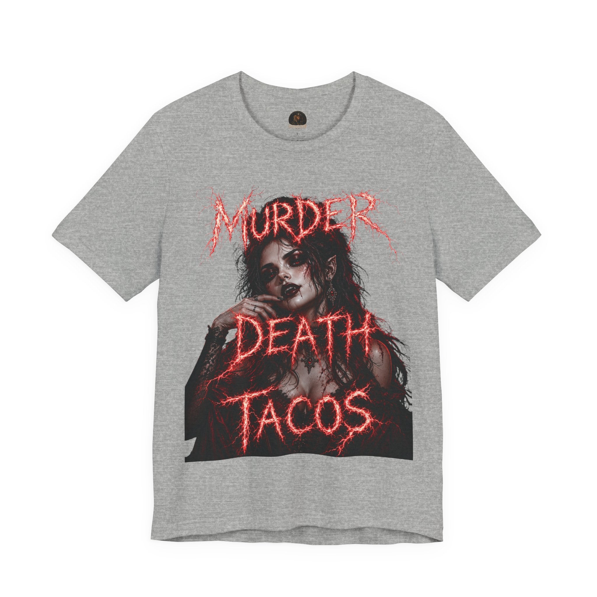 Graphic Tee — "Murder Death Tacos" Gothic Horror Taco Shirt